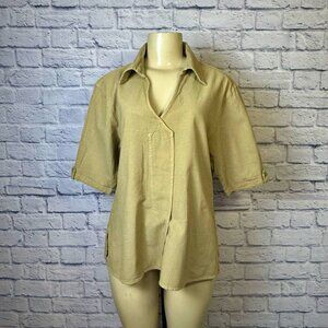 Peanut Punch Casual Wear Handmade Cotton Shirt – Size L BOHO Y2K
